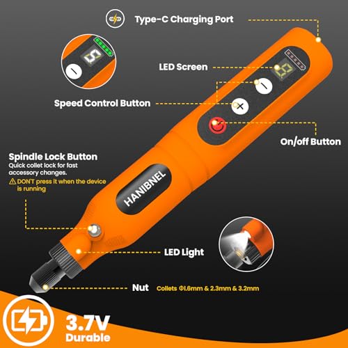 Hanibnel Mini Cordless Rotary Tool