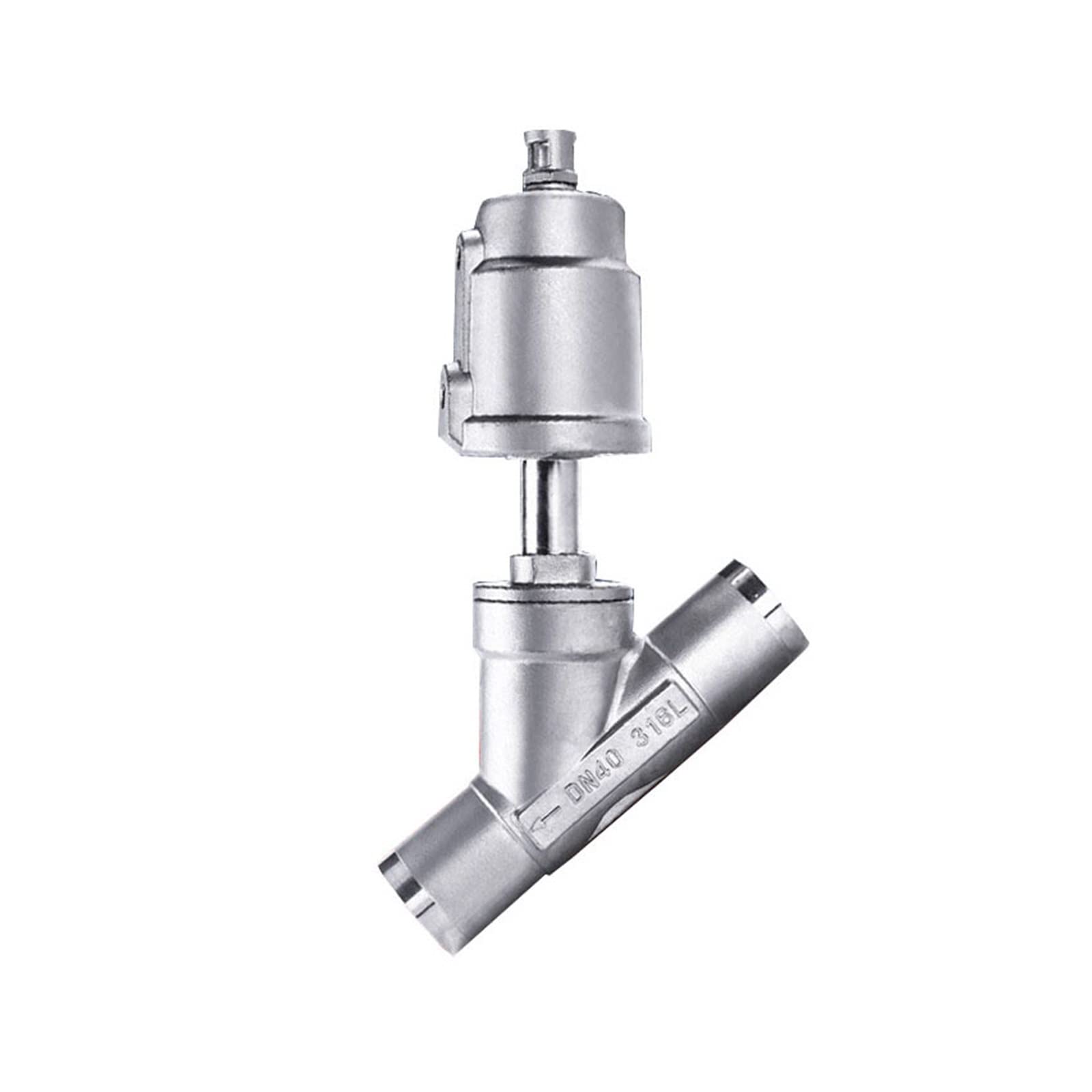 Vanne pneumatique DN50 en acier inoxydable pour l'automatisation des fluides