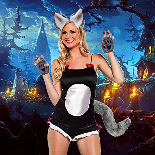 Costume de Loup sans Douleur Oreilles et Queue Douces - 2