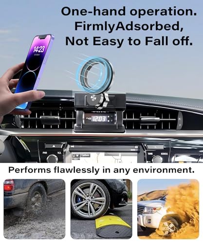 Image of Car Phone Holder for Toyota Corolla 2014 2015 2016 2017 2018 Accessories | Compatible with MagSafe Strong Magnetic Clip Cell Phone Mount, Hands-Free 360 Rotatable Adjustable, Not Block Air Vents