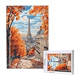 Puzzle 300 Piezas,Otoño Puzzle con Caja Regalo,París Puzzles 300 Piezas Adultos y Principiantes,Medidas:40 x 28 cm,Rompecabezas Adultos de Madera,Rompecabezas Desafiante para Decoración Hogar,ML-575