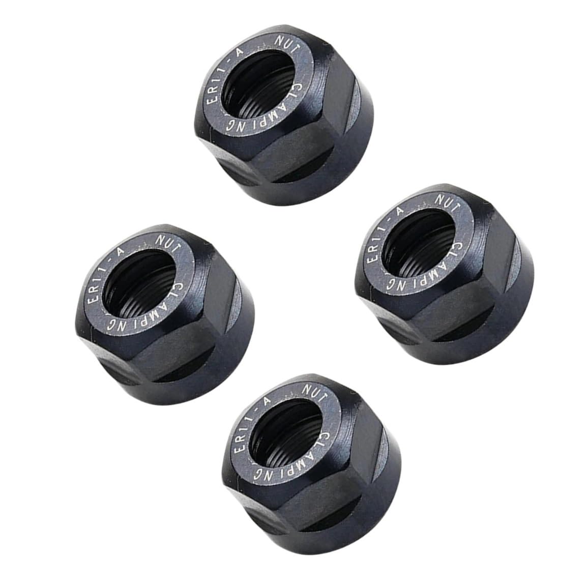 4pcs M14*0.75mm ER11A Type Anti-Loosening Metal Collet Clamping Nut for CNC Machines - & Durability