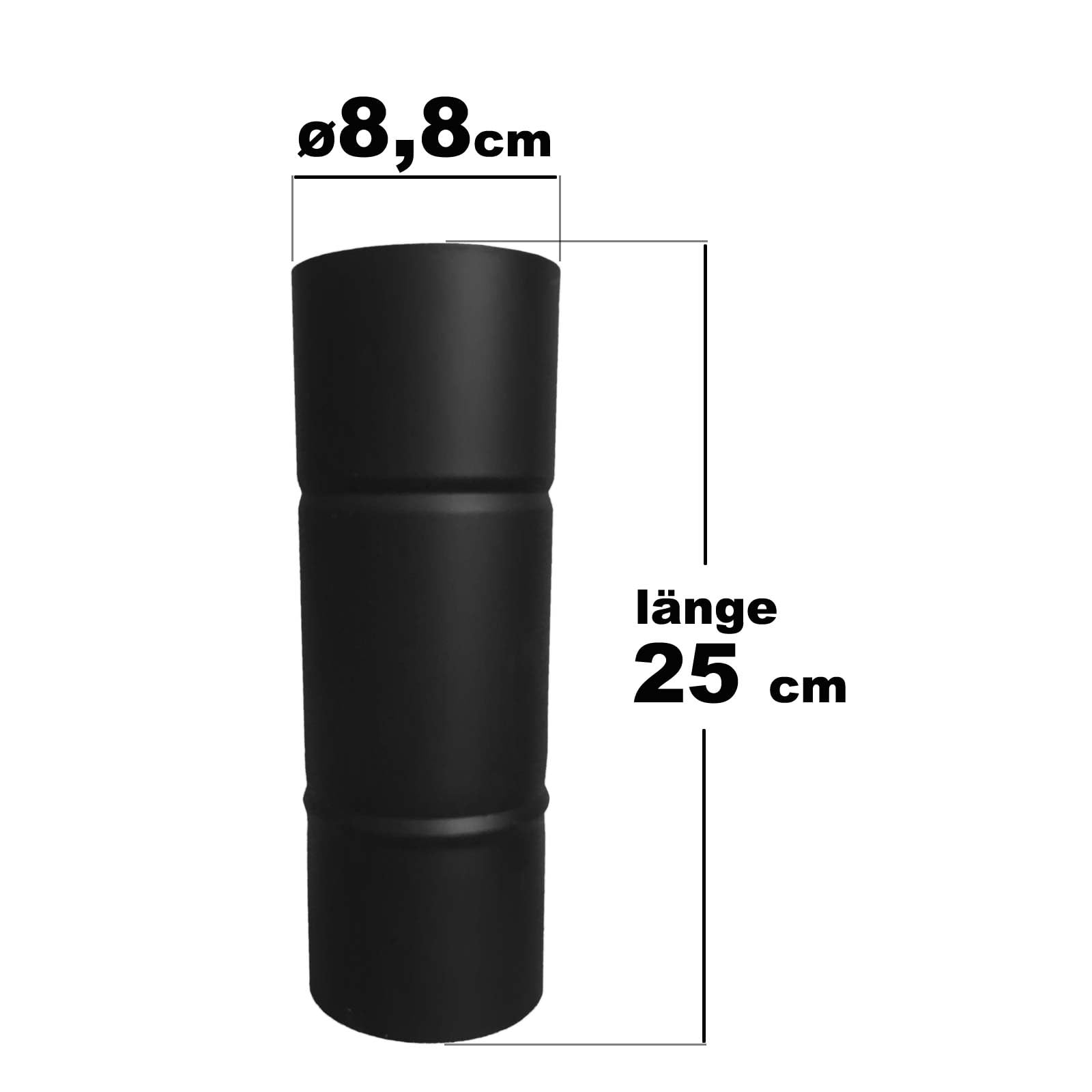 Utschak Uchag Rauchrohr Feuerofen Ø40 cm 2 mm Stahl Rohr XXL für Kazan 12L Outdoor
