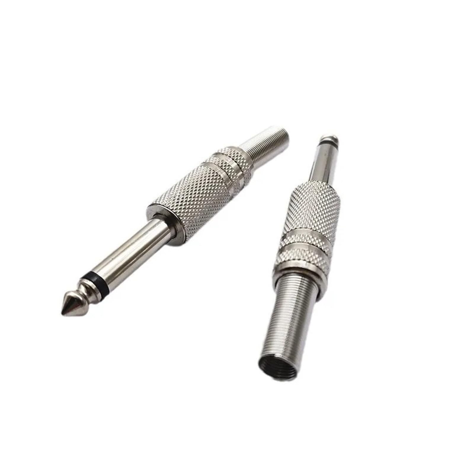 6,35 mm 1/4" Mono Jack złącze męskie i żeńskie, 2-biegunowe metalowe gniazdo TS Plug Socket for Guitar Amplifier Mixer Speaker DIY Cable (męski i żeński)