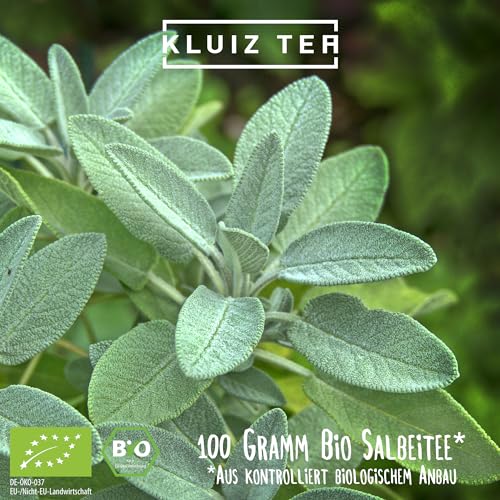 Bio Salbeitee lose - 100 Gramm I Premium Salbei getrocknet und geschnitten I Sage Tea lose by KLUIZ TEA
