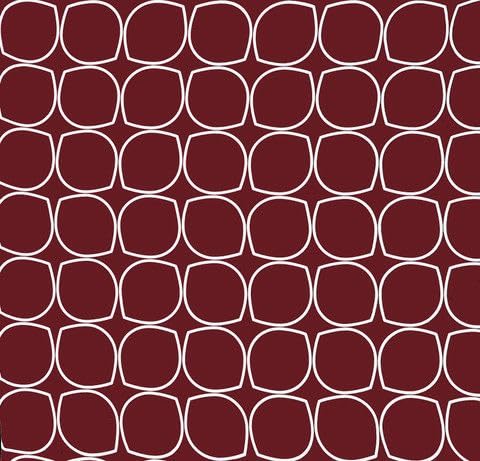 Image of KAWI Cotton Blend Elastic Fitted Bedsheet Queen Size Double Bed (78 inchX 72 inch) - RED Circle Print