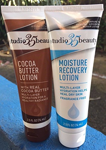 2 Studio 35 beauty, Cocoa Butter Lotion with real cocoa butter multi layer hydration for a healthy radiance