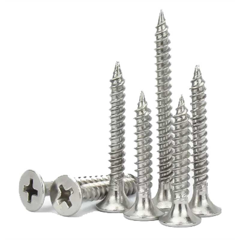 M3.5 M4 304 Stainless Steel Cross Recessed Countersunk Flat Head Self-Tapping Screws Wood Screw Wall Nails Drywall Nail - (Size: M4x70mm (20pcs))
