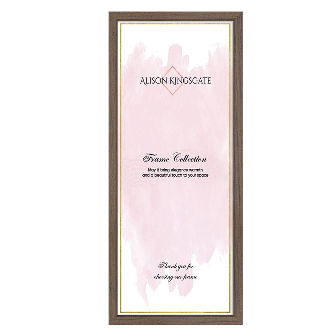 Alison Kingsgate Sleek Walnut Picture Frame for Photos & Posters - 26X12