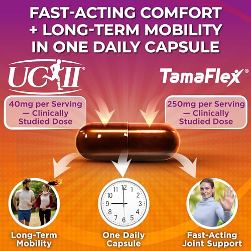 Joint Support Supplement with UC-II® & TamaFlex® – Undenatured Type II Collagen, Turmeric & Tamarind for Joint Health, Flexibility & Mobility – Natural Cartilage Support – Glucosamine-Free Capsules - Image 4
