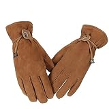 Brown Deerskin Leather Gloves
