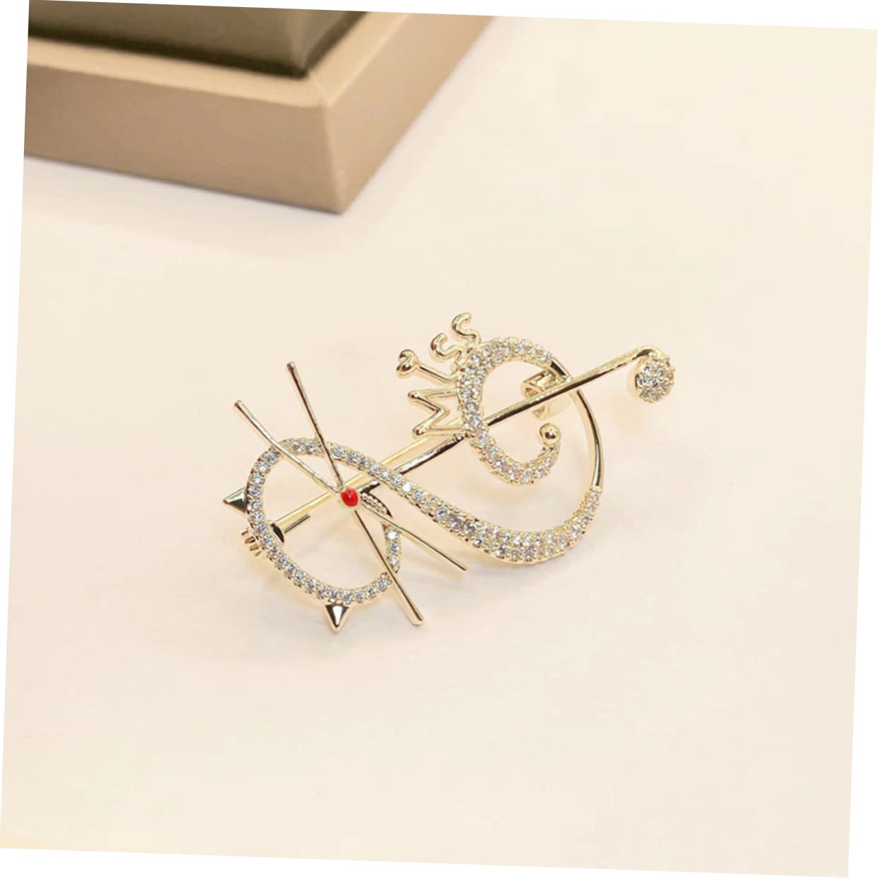FRCOLOR Spilla Nota Musicale Simpatiche Spille Di Animali Ornamento Di Zirconi Spilla Kawaii Spilla Da Petto Con Nota Musicale Spilla Da Donna Spille Da Donna Zircone D'oro