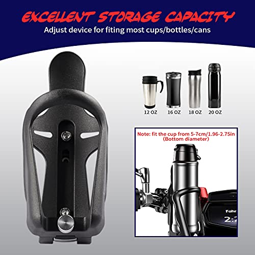 Bike Cup Holder, Motorcycle Water Bottle Holder 360° Rotation Adjust Bicycle Handlebar Water Bottle Cages, Upgraded Expandable Design Drink Holder For Bicycle, Motorcycle, Atv, Stroller, Wheelchair #TOP2