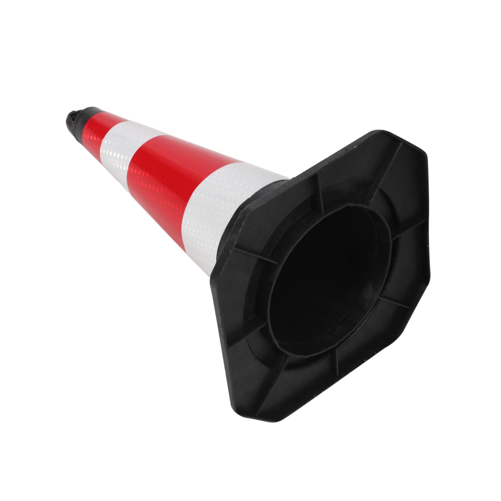 Beaupretty Cône de Signalisation Plastique 45 Cm Réfléchissant Base Stable pour Sécurité Routière, Barrière de Stationnement et Cônes D'entraînement Professionnels