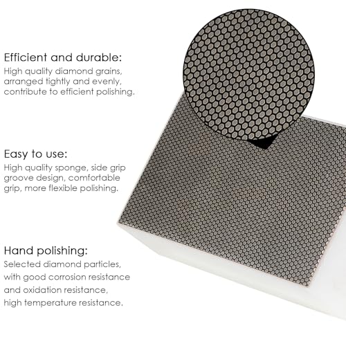 Image of 2Pcs Diamond Sponge Cleaning Brick, Cleaning Sponge, Lightweight and Flexible, Suitable for Cleaning Kitchen Utensils, Plates, Stove, Barbecue Grills (200 Grit)