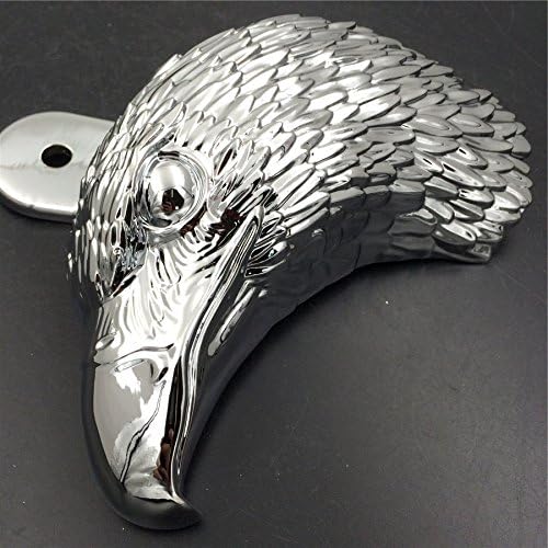 XKH- Chromed Eagle head horn cover Compatible with 1992 and up Harley Davidson with side mount"cowbell" and all V rod's [B010WL8Y0Y]