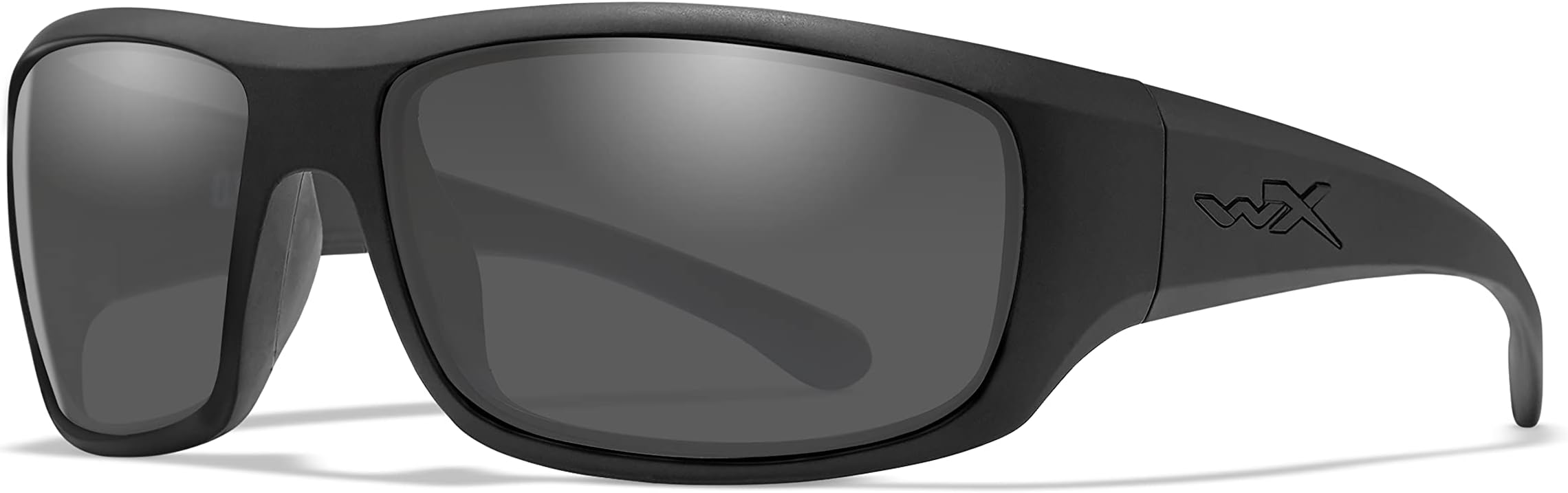 Wiley X WX Omega Sunglasses, Safety Glasses for Men and Women, UV Eye Protection for Shooting, Fishing, Biking, and Extreme Sports, Matte Black Frames, Tinted Lenses