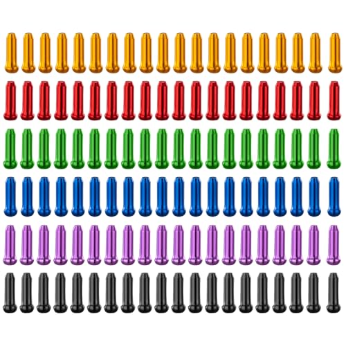 48 Pièces Embouts de Câble de Frein pour vélo, Embouts De Câble De Frein, Vélo de changement de vitesse de Embouts de câble Alliage pour Bouchon de Frein de Vélo