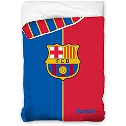 Funda Nordica Barcelona PHU Carbotex - Edredón nórdico FC Barcelona Escudo Centrado Cama 90-105 Cm (180 x 260 Cm) Oficial