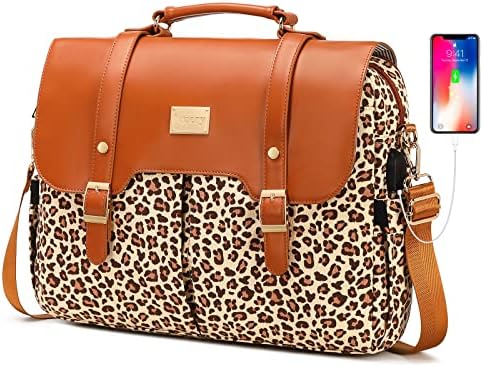 Stuery Laptop Bag for Women, 15.6 Inch Messenger Bag with Rfid Pocket, Cute Girly Computer Bag Briefcase Sleeve Laptop Case, Carrying Work Bag For Business Office Travel School