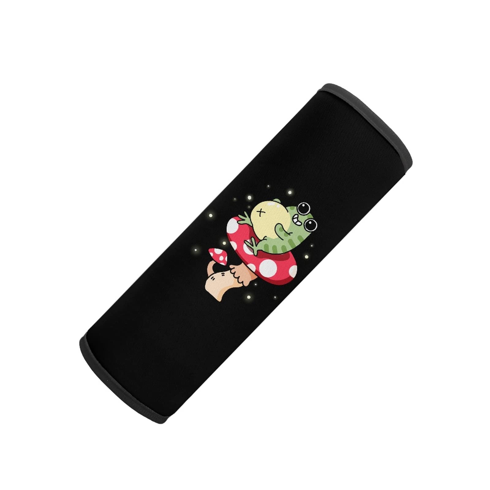 SCRAWLGOD Funny Frog Mushroom 2Pcs Seatbelt Covers Set for Kids,Carseat Safety Strap Shoulder Pads Protector,Auto Children Head Neck Support Seatbelt Pillow