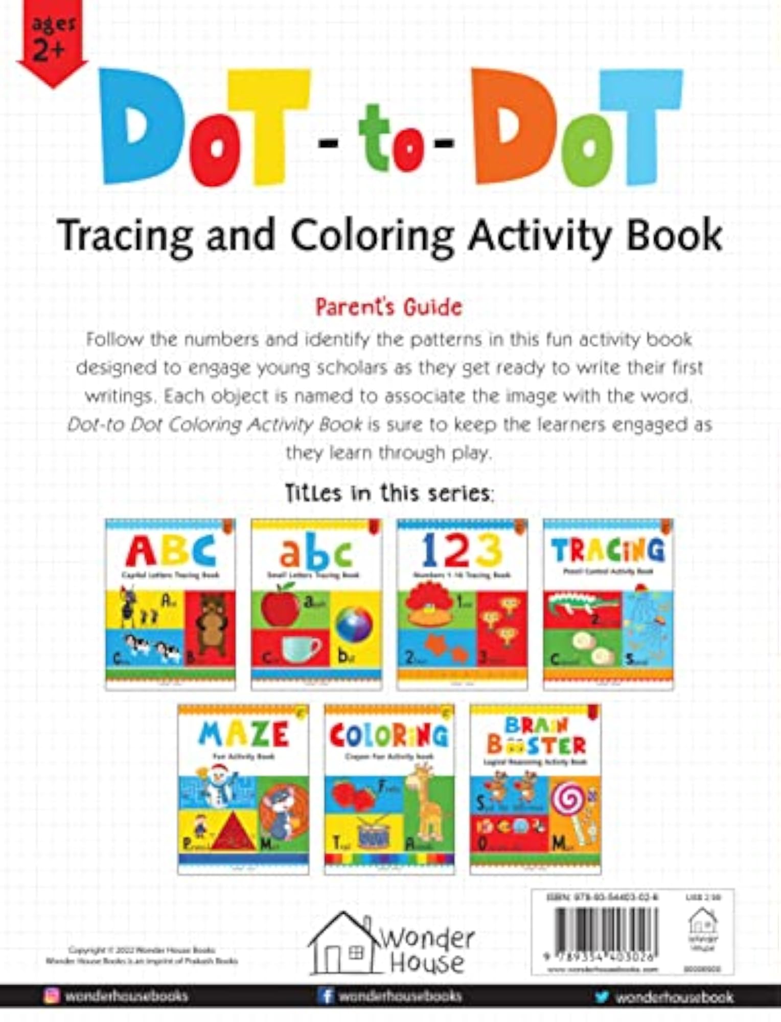 Preschool Activity Book: Dot-To-Dot - Tracing and Coloring Activity Book