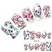 Produktbild JUSTFOX - Nagel Sticker Tattoo Nail Art Totenkopf Rosen
