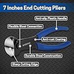 7 Inch Nail Puller, End Cutting Pliers Nail Remover Tool with Blackened Finish, Nail Puller Tool Carpenters Pincers for Cutting Wires Pulling Nails - Image 3