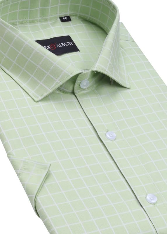 Image of MARK & ALBERT Mens Half Sleeves Checkered Regular Shirt