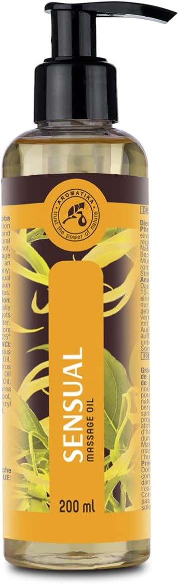 Sensuele Massage Olie 200ml voor Ontspanningsmassage – Erotische Massage – Wellness – Rugmassage – Stress – Vermoeidheid – Huidverzorging – Aromatherapie – Schoonheid – Geurolie – Thai Massage