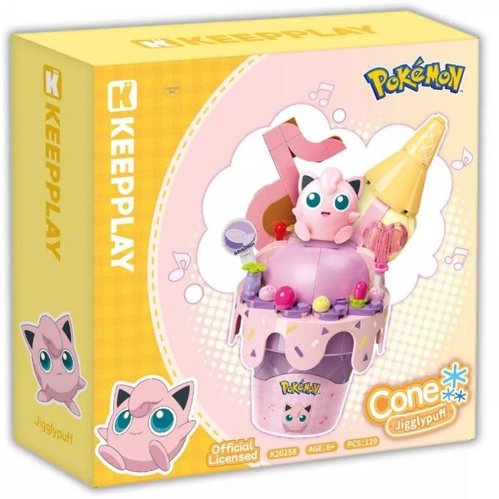 Pokémon Cone Building Blocks Toy Set | Keeppley | Lego Compatible | Simplified Chinese | 15+ Years | Jigglypuff — image 1