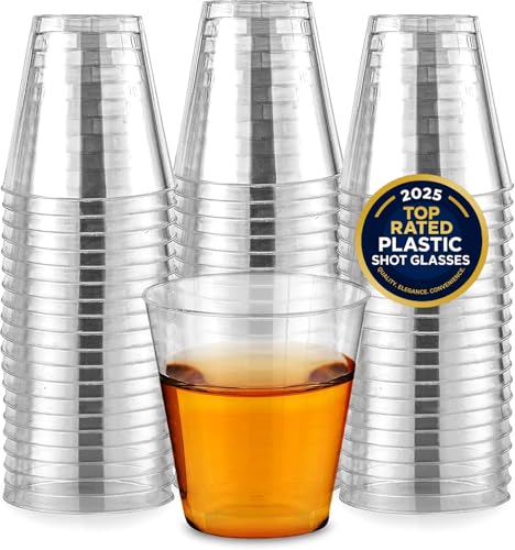 Stock Your Home 2 oz Shot Glasses Clear Disposable Cups 250 Pack