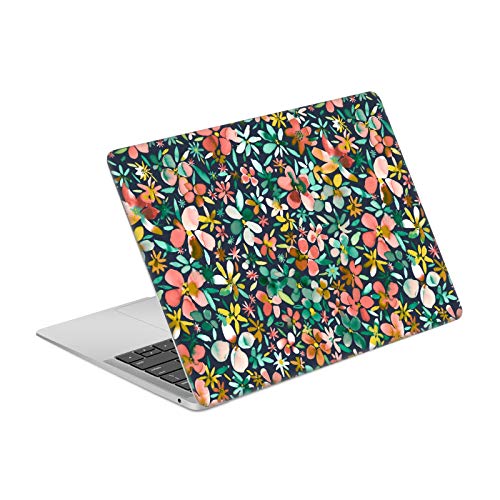 Skin MacBook Air 13.3 A1932 A2179 Ninola Pétales Verts Autocollant Vinyle