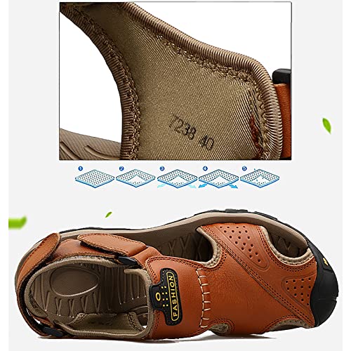 Sandálias atléticas masculinas, sandálias de trekking - bico fechado caminhadas ao ar livre sandália
