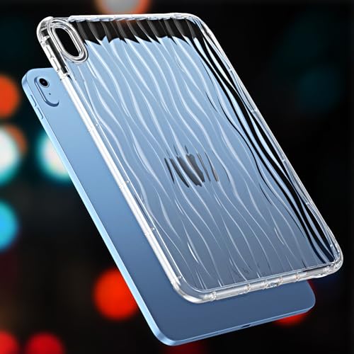 Coque iPad 9e génération transparente à vague pour créer à la maison