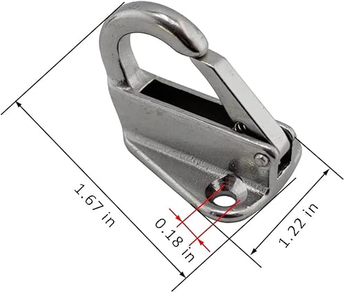 Miniatura 3 de Ayunwei Ganchos de guardabarros de acero inoxidable 316, ganchos de resorte para barcos, accesorios para ropa, guardabarros, ganchos de 5 piezas