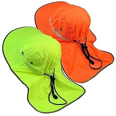 Half Brim Solid Flap Green & Orange