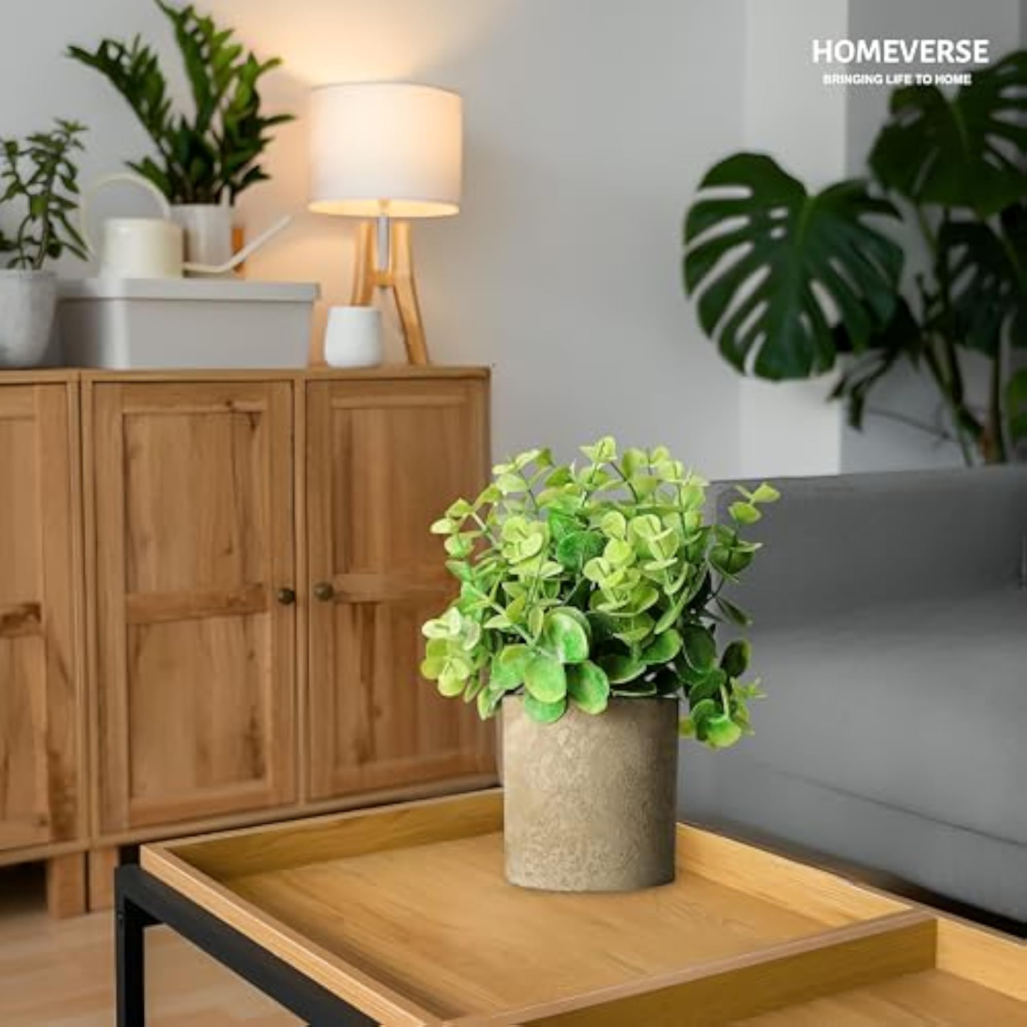 Artificial Eucalyptus Plant with Vase Included