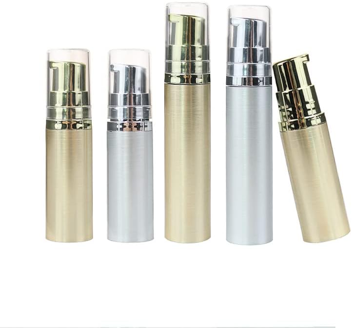 Miniatura 7 de Botella de loción al vacío de 0.3 fl oz (0.3 fl oz), vacía, recargable, cosmética, bomba sin aire, botella de loción para loción, esencia, crema