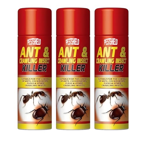 3 PCS ANTS AND CRAWLING INSECTS KILLER COCKROACH FLEAS CONTROL SPRAY HOUSEHOLD