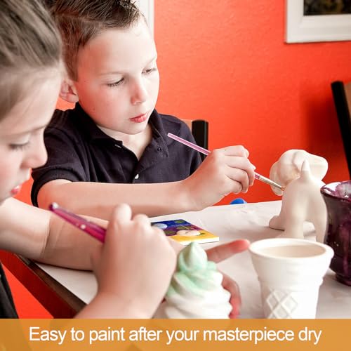 Natural Air Dry Clay- Self-Hardening Modeling Pottery Clay for Beginners Advanced Adults Sculpting Holiday Gifts for 3+ Years Kids (White, 5.5lb) - Thumbnail 6
