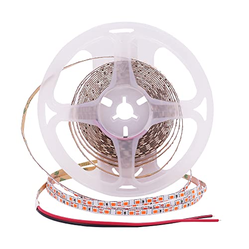 5m LED Strip Orange,120 LEDs/m IP21 Flexible Strip,DC 12V 2835 LED Strip,3M Adhesive Mount,PCB Width 4mm,4-5W/m,12-14LM/LED, for Light Box Advertising,Bedroom and Living Room Lighting Decoration