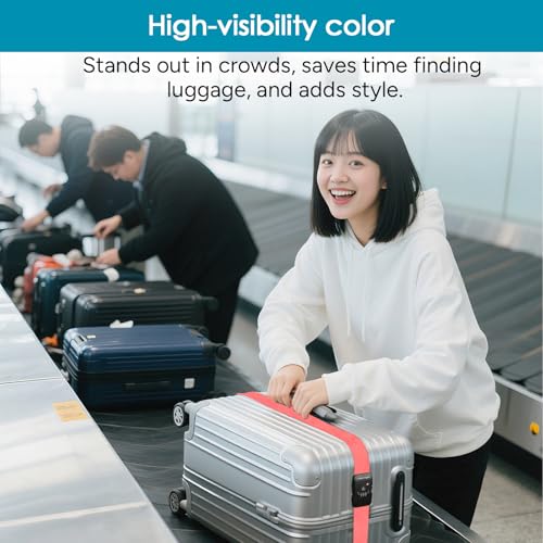 Image of Travel Inspira Luggage Straps for Suitcases with TSA Lock, Protect Your Luggage Anti-Burst, High Visibility Color, Easy to Identify Luggage Adjustable Heavy Duty Belt for 20-28 Inch Suitcases