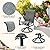 BUPPLEE Patio Dining Set for 6, 6 Piece Patio Swivel Chairs with 1 Piece Large Metal Rectangular Dining Table for Backyard Front Porch Pool Deck,Gray