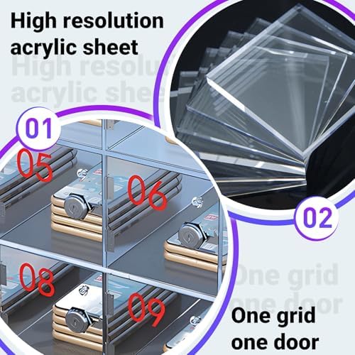 Wall-Mounted Cell Phone Storage Locker - Office & Classroom Safe Deposit Box with Keys - Secure Mobile Phone Lock Box Cabinet for Personal Items