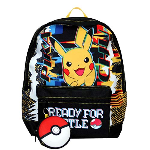 Pokemon Sac à Dos Scolaire Noir | 40 x 32 x 15 cm...