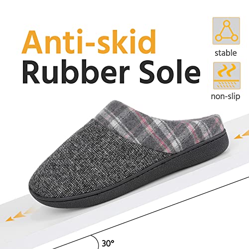 Women's Memory Foam Warm Slip On House Slippers - Non-Slip Family Indoor Slippers4