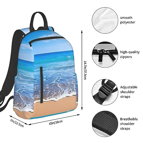 Sac à dos plage noir grand format parfait pour les cours et les sorties d'été