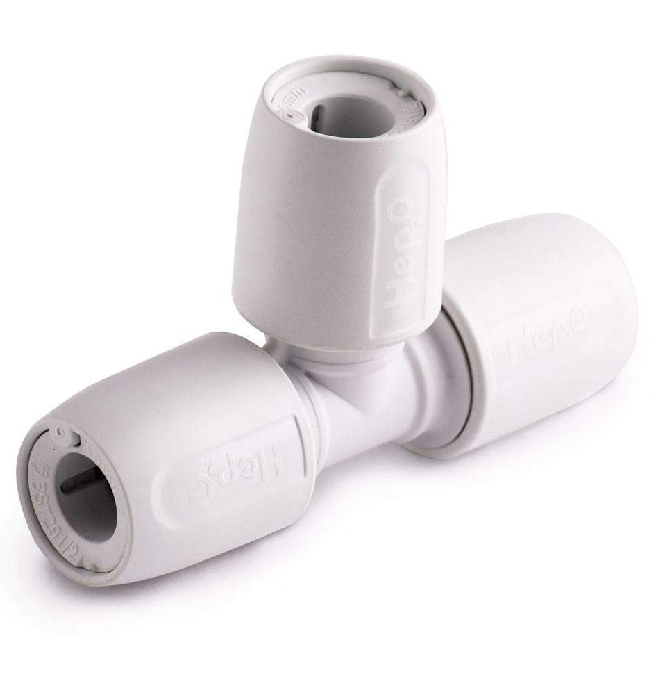 Té Hep2o 15 mm avec système push-fit étanche pour tube PER et cuivre