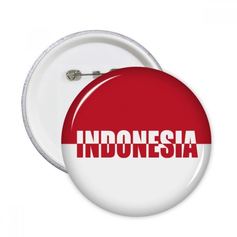 Drapeau Indonésie broches rondes finition multicolore XXL - 3